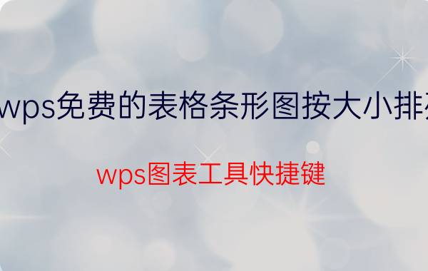 wps免费的表格条形图按大小排列 wps图表工具快捷键？